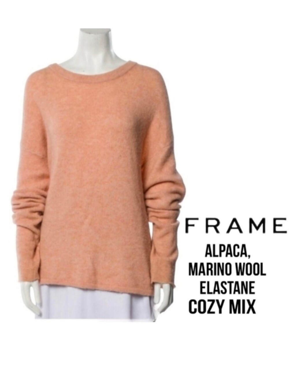 Frame Crew Neck - Merino & Alpaca Wool Sweater . M